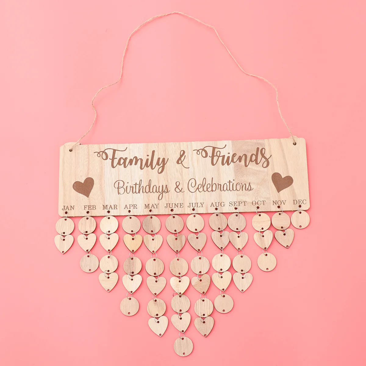 

Reminder Board Wooden Calendar Board Family Birthday Board Wooden Family Birthday Reminder Calendar Board Family Calendar