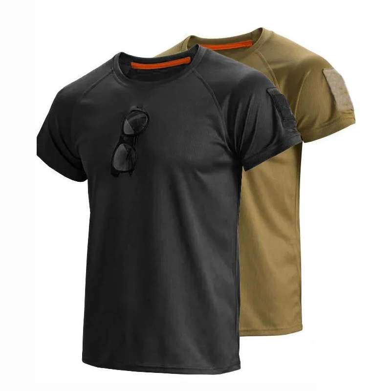 Sport T Shirt Men Summer Fast Dry Pullerover O-Neck Breathable T-Shirt Male Camping Trekking Hiking Climbing Plus Size Quick Dry Sports Tees
