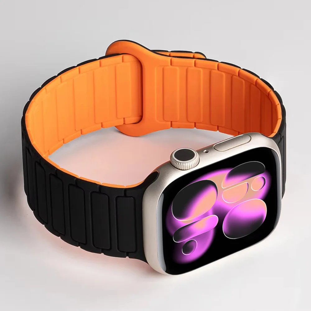 รูปสินค้า สายซิลิโคนแม่เหล็ก iWatch 40-49 มม. ปรับได้ ใส่สบาย ทนทาน