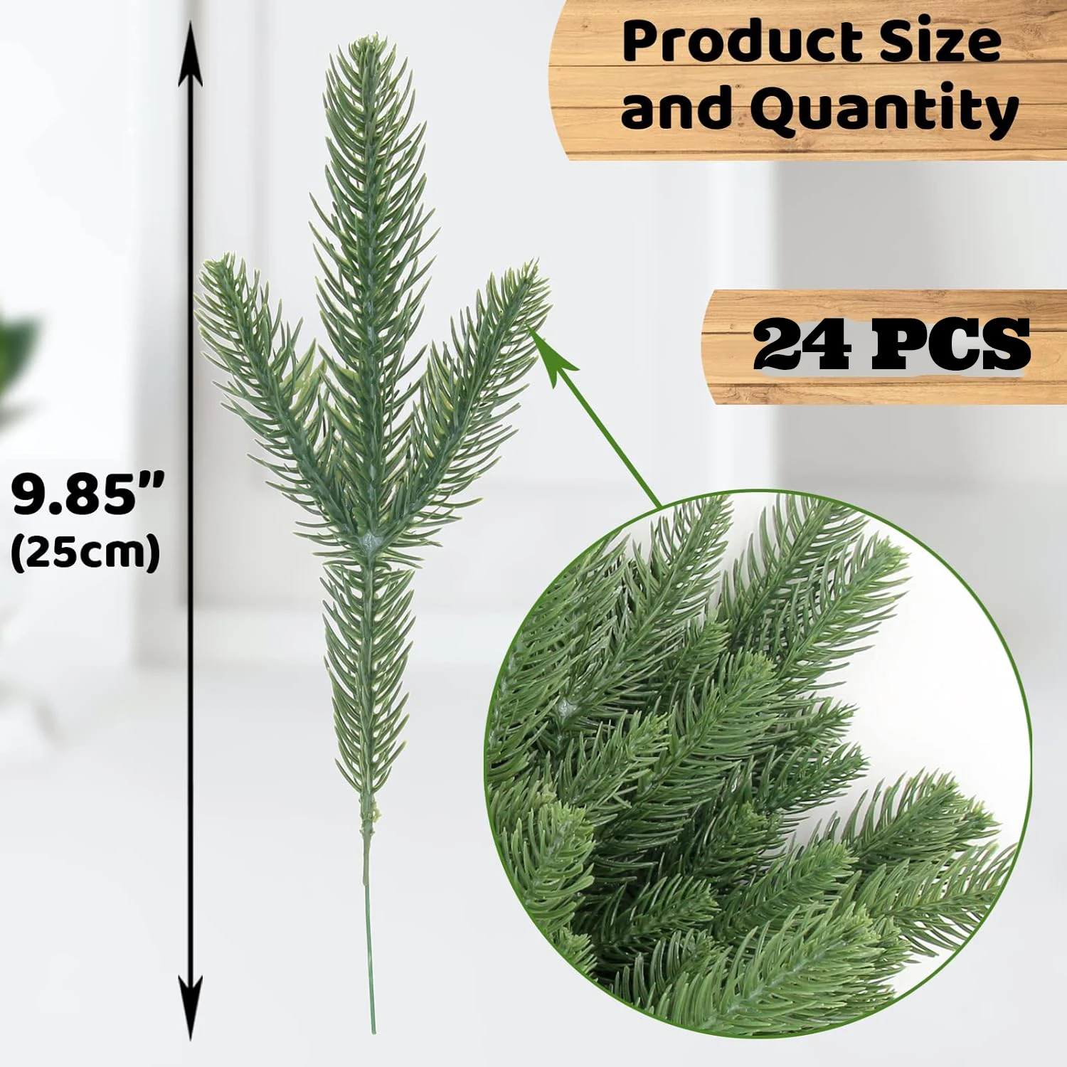 Set of Artificial Pine Branches