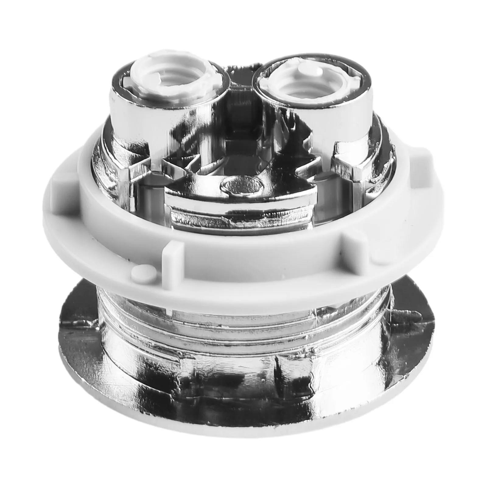 Silver Toilet Push Button Mechanical Top Flush Valve Cisterns Dual Flush Plastic Push Button Bathroom Accessories 38mm