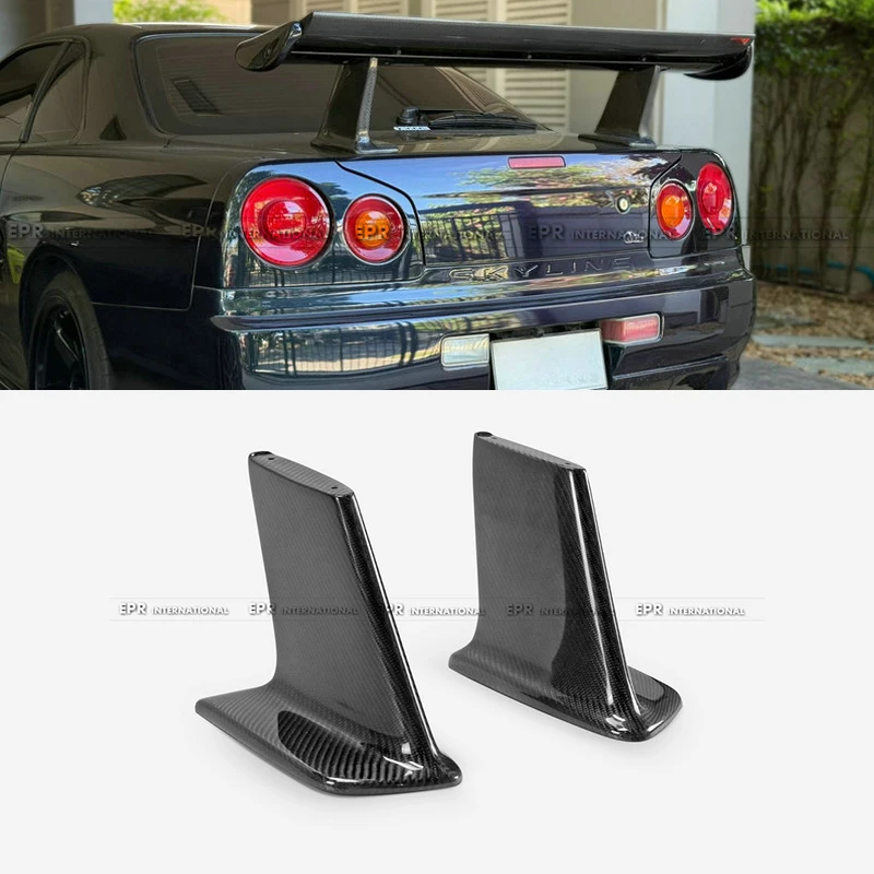 For Nissan Skyline R34 GTR BNR34 SP Type Carbon Fiber Spoiler Stand ...