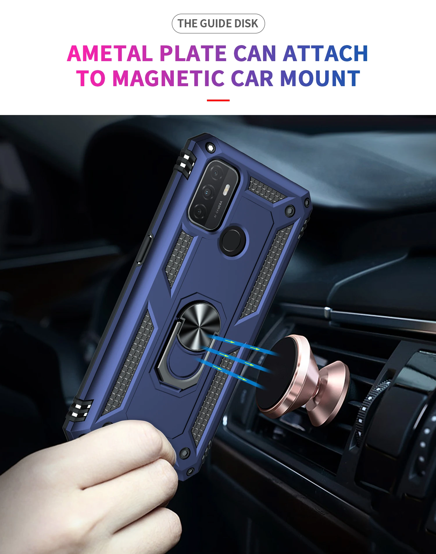 Jiajihua Funda Compatible Con Oppo A53 2020 / A32 2020 / A53S / A33 Funda De Piel Sintética Con Función Atril Y Ranura Para Tarjetas, Cierre Magnético, Color Negro