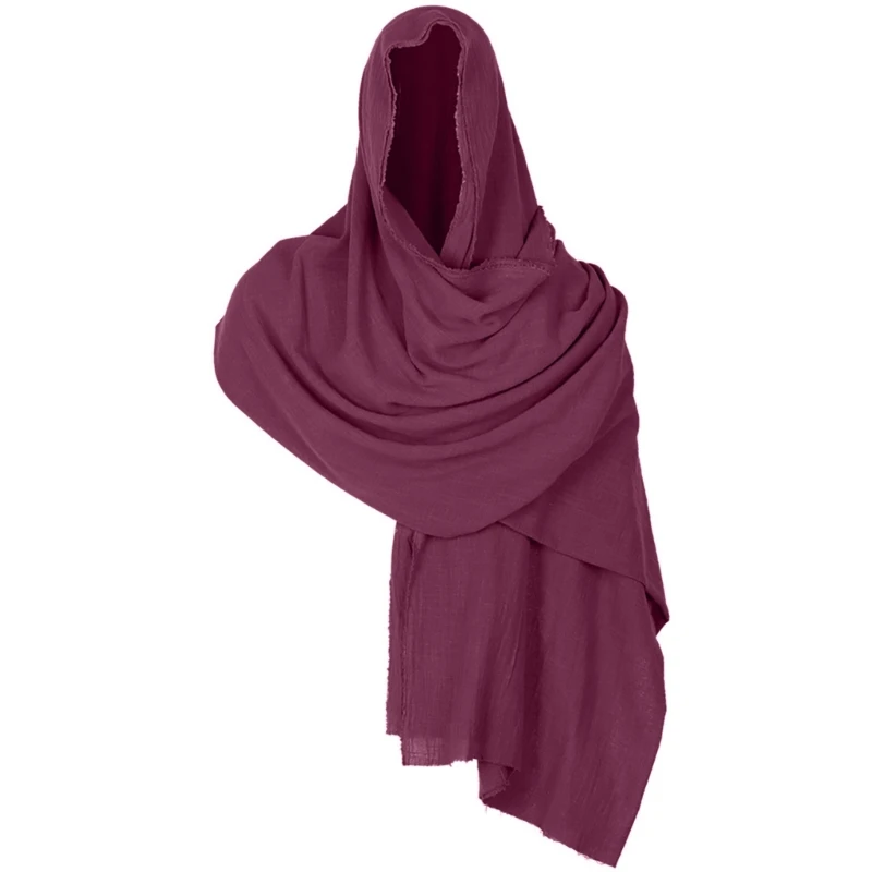 Scarf Men Shoulder Cowl Shemagh Tacticals Desert Head Neck Scarf Arab Wrap 90x51inches Medieval Hood Cloak