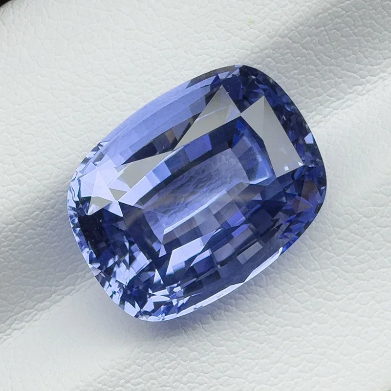 Lab Grown Sapphire Cushion Cut 12x16mm 15.95ct Gemstones For DIY Jewelry Making Rings With AGL Certificate