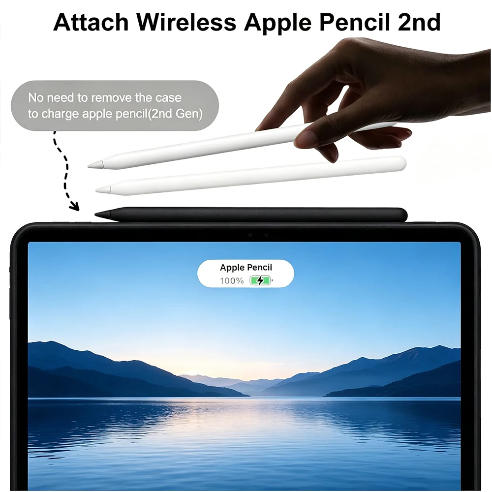 Soft Silicone Tablet Case with Smart Flip Cover and Auto Wake Sleep