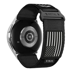 Durable Nylon Smartwatch Straps - Universal Fabric Bracelet, Adjustable 20mm/22mm Band - 22mm watch strap (Black)