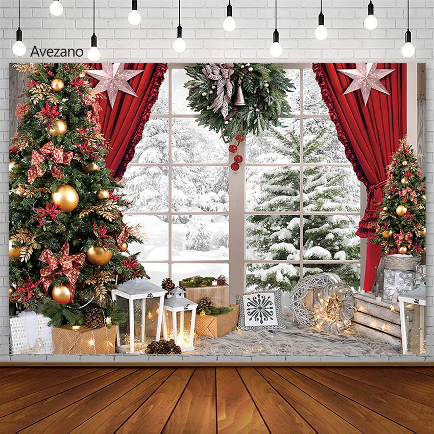 

Рождественские фоны для фотографии снег окно венок светильник Семья Дети Портрет фон Декор фотостудия фотосъемка