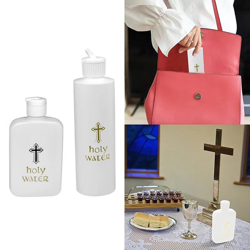 Description Picture 5 of item1/2/3Pcs 60ml/250ml Creative Jesus Cross Pattern Holy Water Bottle Sturdy Portable Durable Prime Church Holy Water Bottle