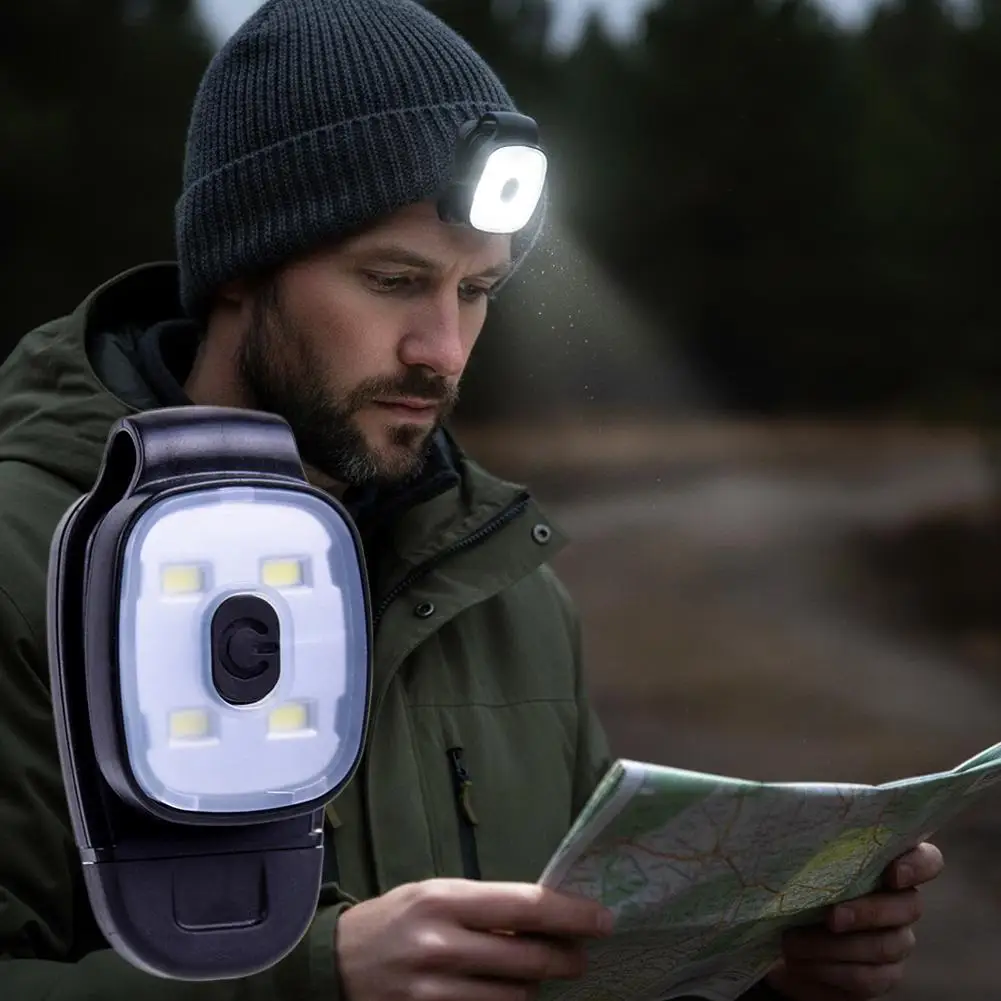 Multifunktions-LED-Clip-Lampe, leichte Warnleuchten, LED-Clip-Taschenlampe, wasserdicht, über USB wiederaufladbar, für Läufer – Detail 13