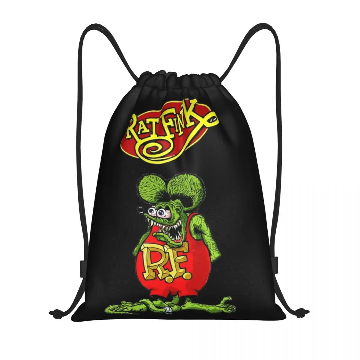 

Индивидуальные сумки на шнурке Rat Fink для женщин и мужчин, легкий спортивный рюкзак с мультяшным анимационным рисунком для хранения в тренажерном зале
