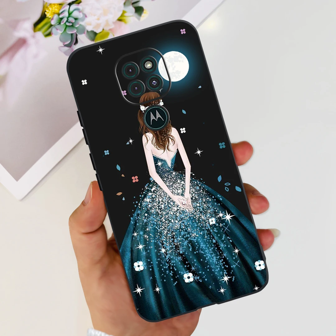Cute Cat Cartoon Painted Soft Silicone Phone Case Cover - Compatible with Motorola Moto G9