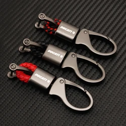 Metal Keychain For Ducati 795 796 821 Monster 696 Diavel Multistrada 950 1200 1260S Scrambler 400 1100 Keyring Key Chain Parts
