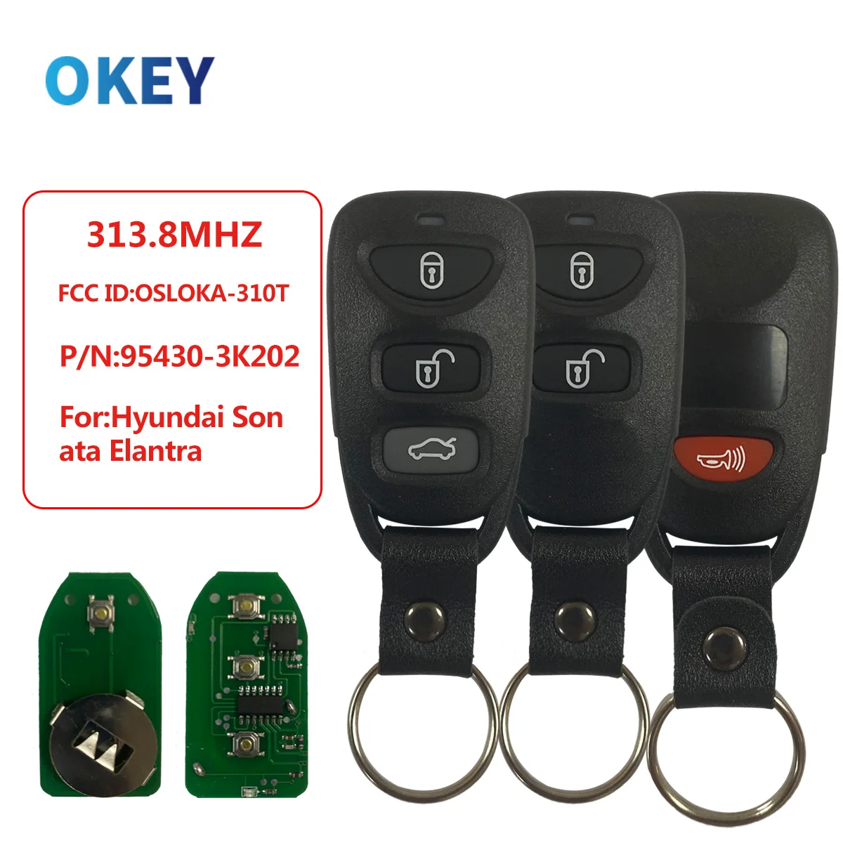 Okey Smart Remote Control Car Key For Hyundai Elantra Sonata 2007-2010 For Accent 2011 2012 OSLOKA-310T keys