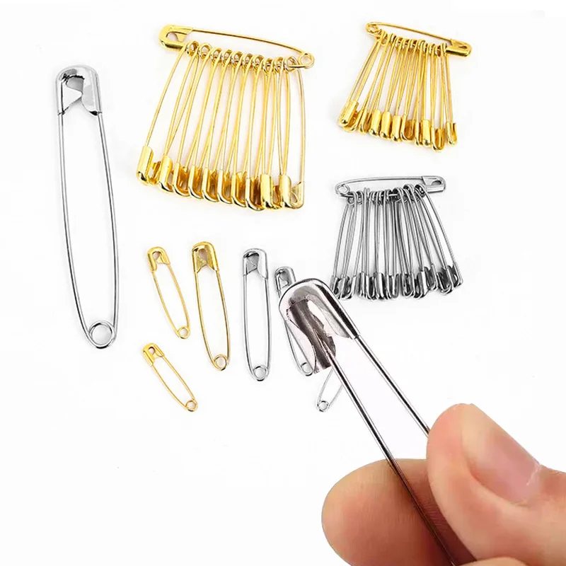 50/100pcs High Quality Safety Pins DIY Sewing Tools Accessory Silver ...