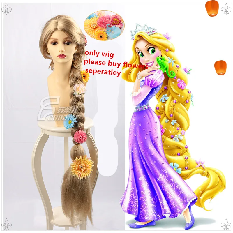peluca de rapunzel para adulto