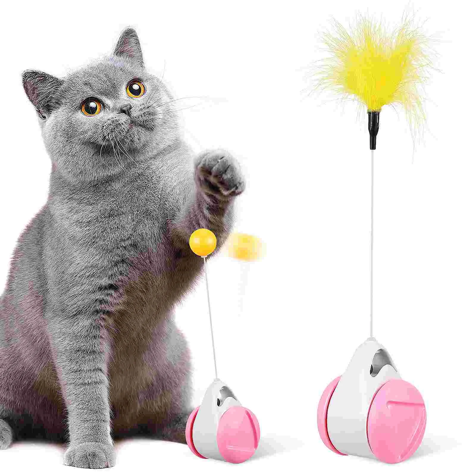 

Self- Funny Cat Stick Balance Swing Car 1pcs Teaser Toy Toys Indoor Interactive Kitten For Cats Plastic Twerking
