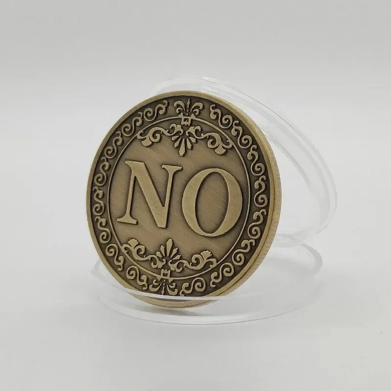 Description Picture 4 of itemBronze Yes or No Commemorative Coin Souvenir Non-currency Coins Game Prop Challenge Coins Collection Decoration Crafts