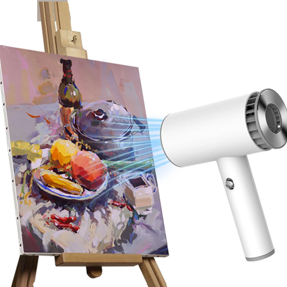 

Electric Hair Dryer Camping Wireless Rechargeable Portable Blower Hot And Cold Air Silent Hair Care For Drying Painting Pet Baby