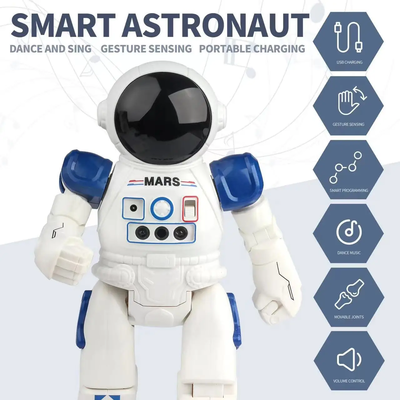 

Intelligent Astronaut RC Robot Toys For Kids Gesture Sensing Electric Remote Control Dancing Early Education Children's Toy