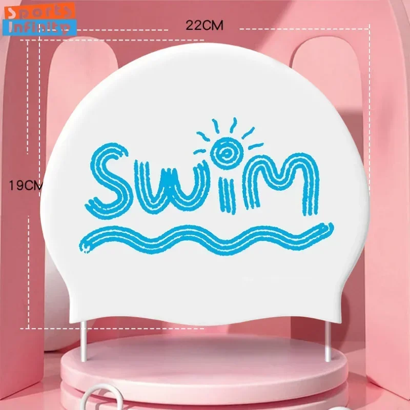 Swimming Cap for Boys and Girls Silicone Waterproof Cute Cartoon Swimming Caps Children's Swim Cap Swimming Pool Accessories 6