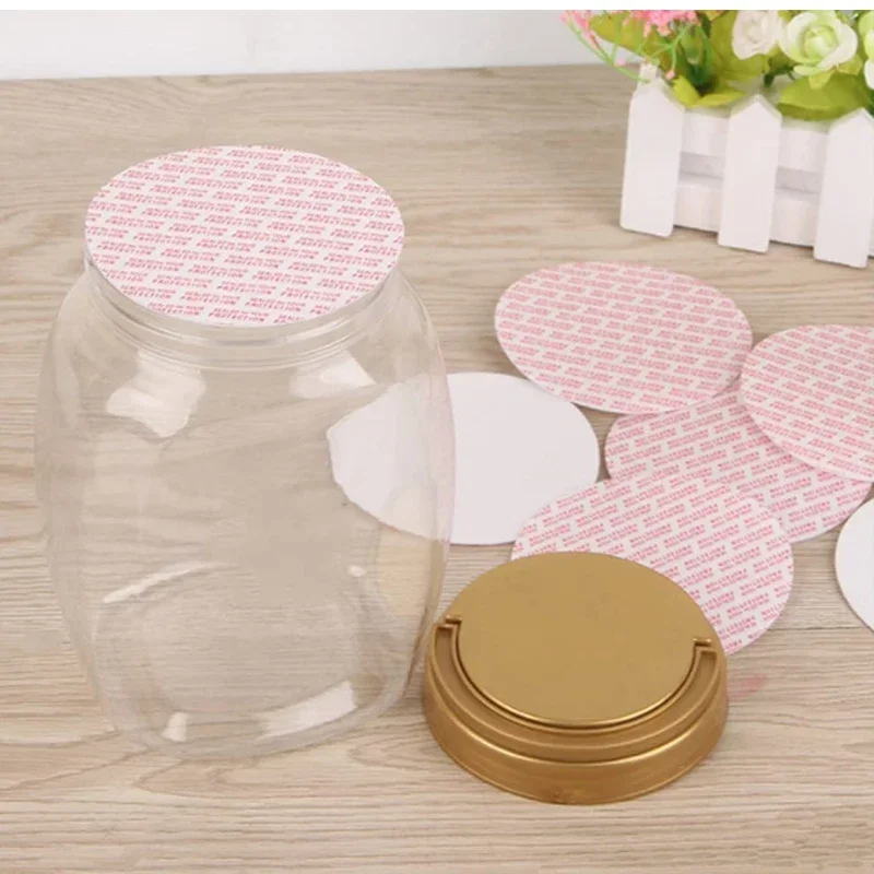 100pcs Self Adhesive Pressure Sensitive Press Sealing Lid Liners Jar Bottle Foam Safety Sealers Sealing Piece Plate Gasket