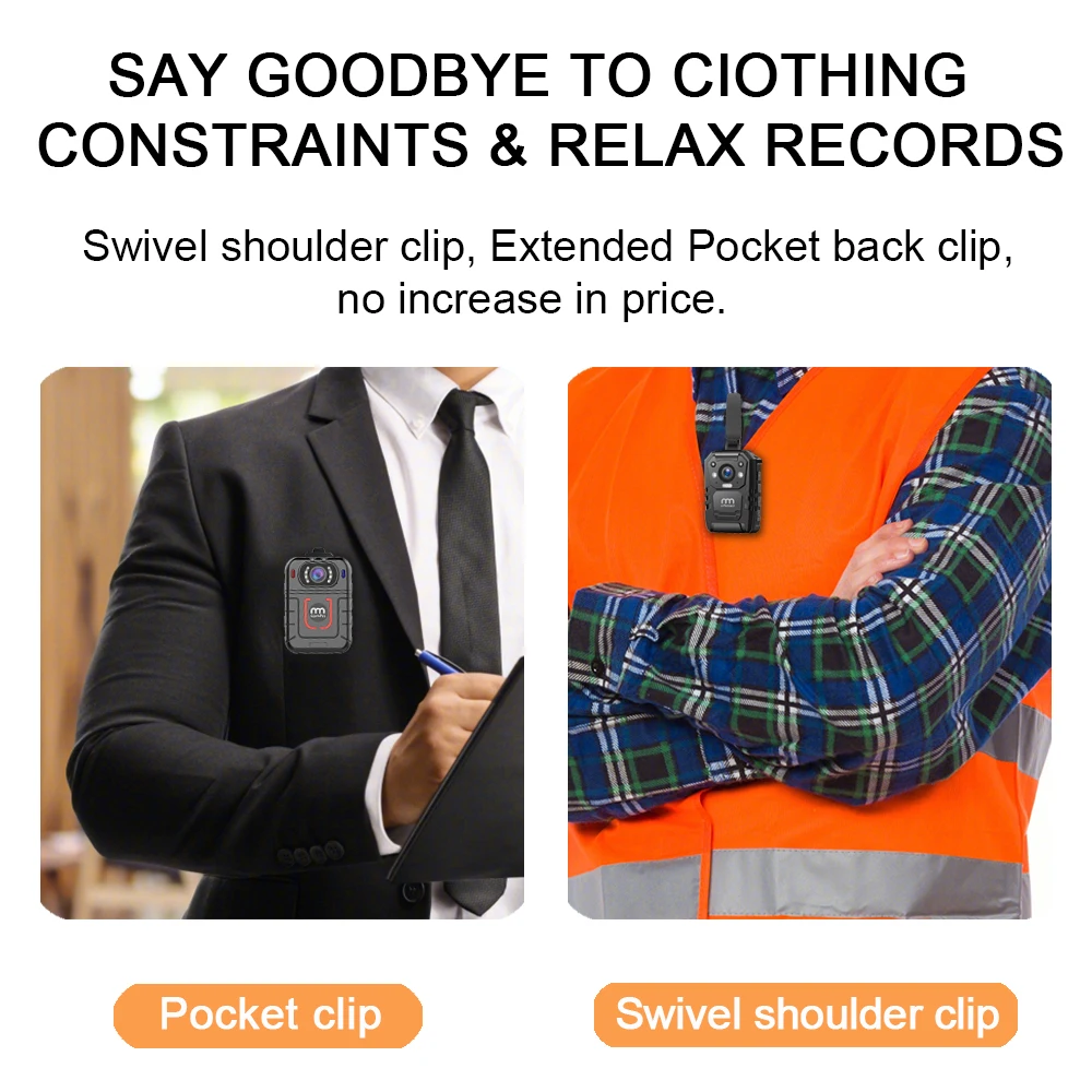 Scdb6e50786794d9bbb1752591dc3a80dz Metal Pocket Clip Mount for CammPro Body Worn Camera Police Shoulder Clip I826 and M831 - 2 in 1 Pack Mallzona