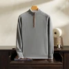Class A 100% Pure Cashmere Sweater Men's Stand up collar Knitted Pullover Autumn Winter Warm and Soft Casual Shirt Luxurious 6