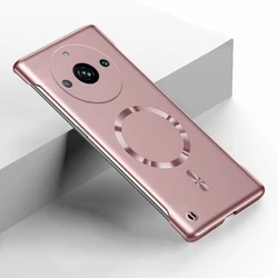 Ultra Thin Magnetic Metal Frameless Phone Case - Magsafe Matte Shockproof Cover - Realme 14 Pro+ (RGold)
