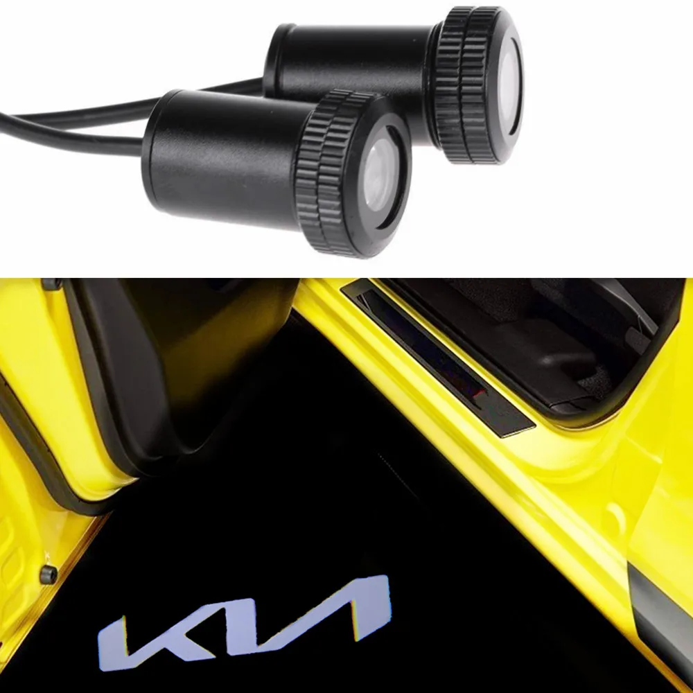 

2 шт., светодиодный лазерный проектор для двери автомобиля Sportage Stinger K5 K3 K2 K7 K9 KX5 KX3 KX1 Optima Rio Ceed