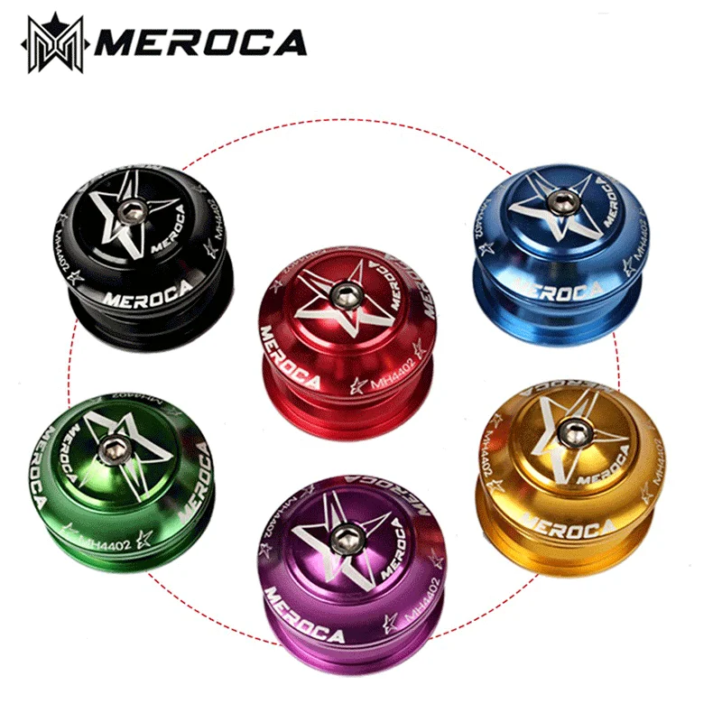 

MEROCA Bicycle Headset 44mm 2 Bearing Aluminum Alloy Straight Tapered Tube Fork MTB Bike Headset Road Bike Headset Accessory