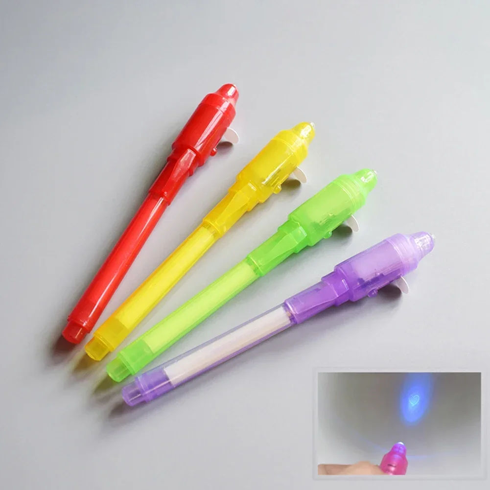 Invisible Ink Pen Luminous Light Pen magic pen invisible ink pen magic light pen Secret Message Magic UV Light Learning Education Toys 10-1PC For Students Party Favors