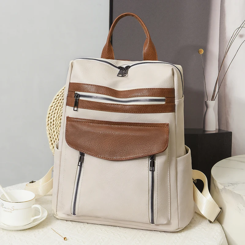 Moda Mochilas Per Adolescente Zaino Pu Bagpack Donna Designer Zaini In Pelle Zaino Feminina Trave Zainetto Sac A Dos