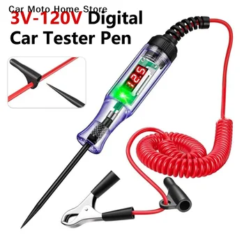 【DM】Penna Tester Digitale Diagnostica per Auto 3V-120V con Display e Copertura, Tester di Tensione per Circuiti Auto, Penna Elettrica per Misurazioni