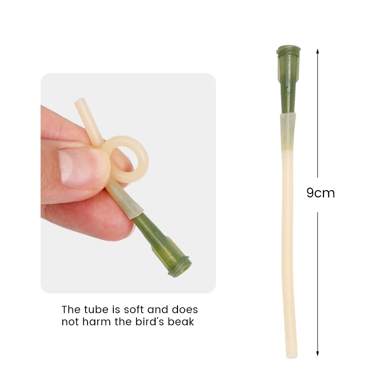 5/10Pcs Bird Baby Feeder Tube Oral Gavage Needle Long Silicone Soft Tube (without syringe) Small Pet Feeder Water Needle Tube 6