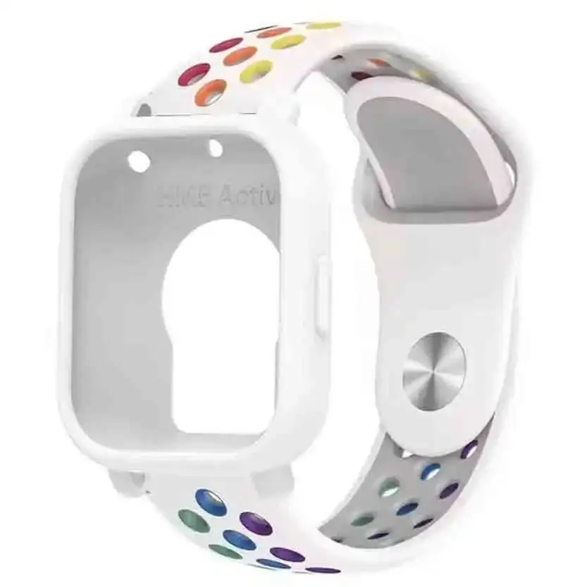 Two-Tone Breathable Sports Silicone Band with Soft Hollow Protector