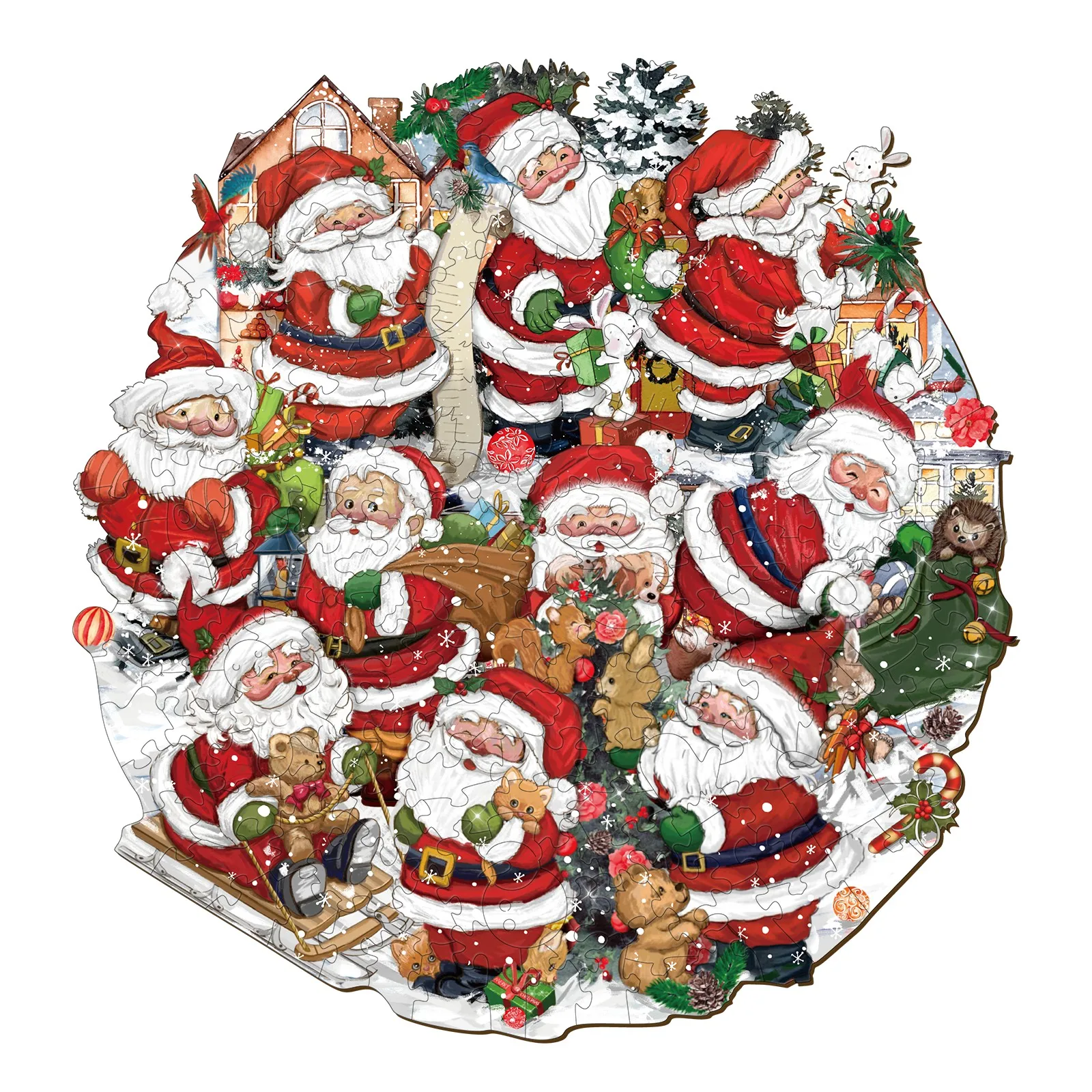 SEWACC 1 Unidade Quebra-cabeça Faça Você Mesmo Quebra-cabeças De Natal  Brinquedo De Quebra-cabeça De Natal Para Crianças Papai Noel Quebra-cabeça  Brinquedo Papel Decorar Doméstico Bebê