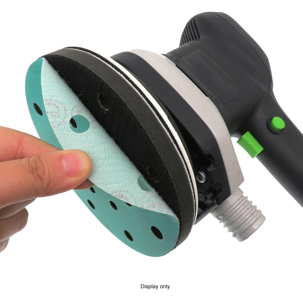 6-Inch Sanding Discs 120 Grit - 50 Pack Green Hook & Loop Sandpaper For Wood & Metal