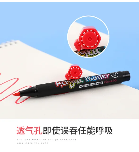 White Acrylic Pen Painting Pen Marker Lettering Writing Practical Tool  Gadget for School Office Hand Painting Writing - AliExpress