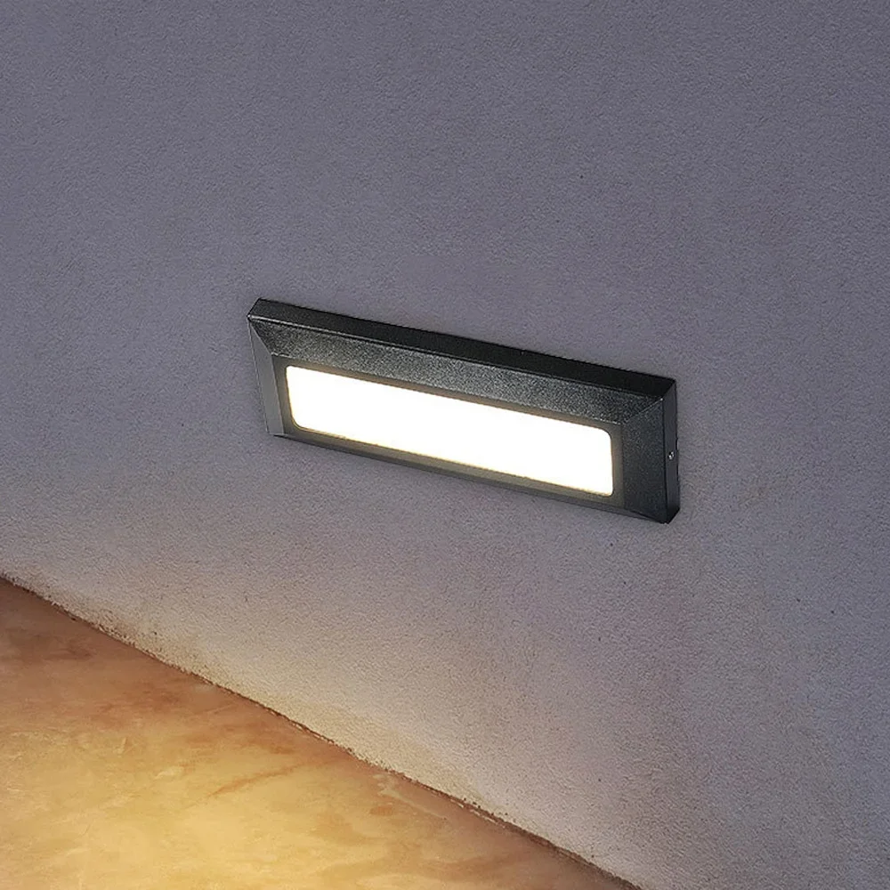 LED Wall Lamp 6W LED Outdoor Indoor External Wall Sconces Light Waterproof Fixture Decks Step Stair Pathway Yard Surface Mount Footlight Lamp led light led wall lamp wall light