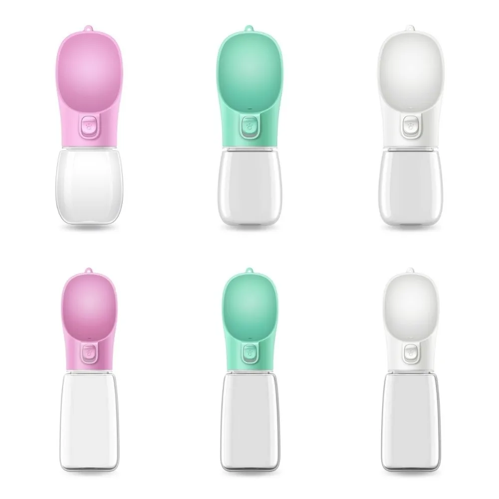 350ml/550ml Outdoor Dog Water Bottle Plastic Portable Dog Water Dispenser No Leakage Removable Pet Water Feeding Supplies