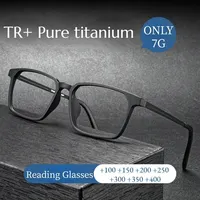 High Quality Titanium Frame Reading Glasses for Women and Men Anti Blue Light Presbyopia Eyewear with Diopter +1.0 To +4.0 1