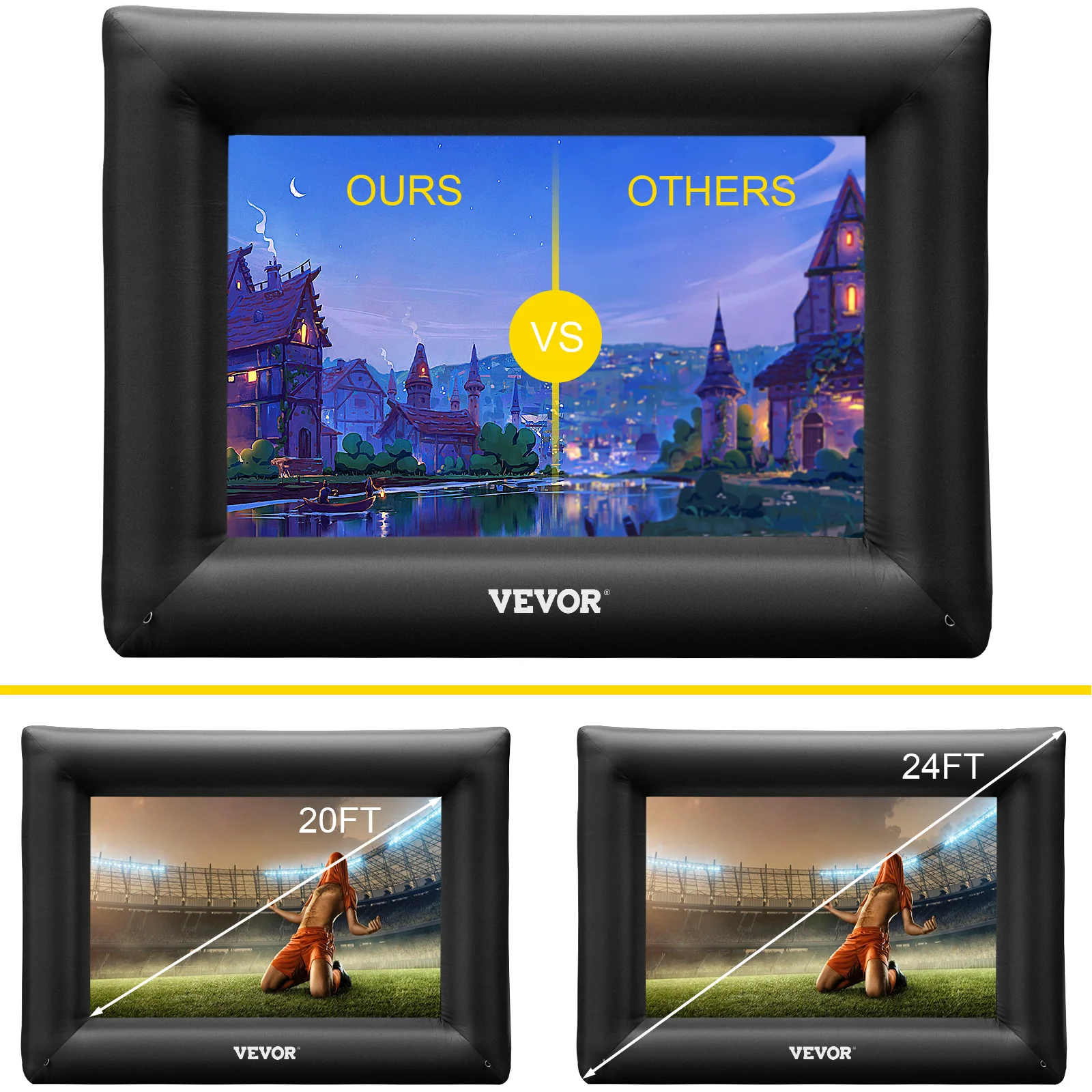 VEVOR Inflatable Movie Screen 24FT 3