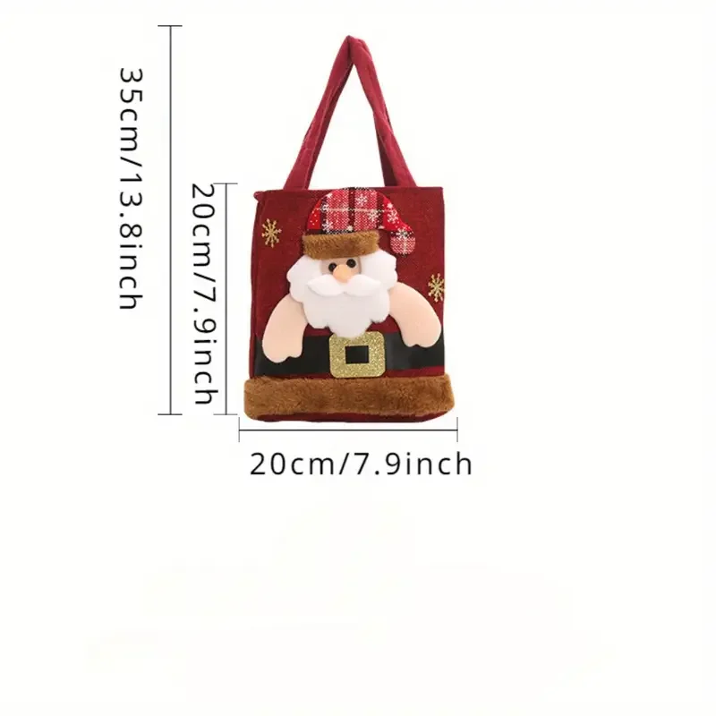 1/5/10PCS Weihnachten Leinen Tuch Eve Apple Tasche Geschenk Tasche Neue Jahr Kinder Süßigkeiten Handtasche Heiligabend apfel Lagerung Weihnachten – Detail 2
