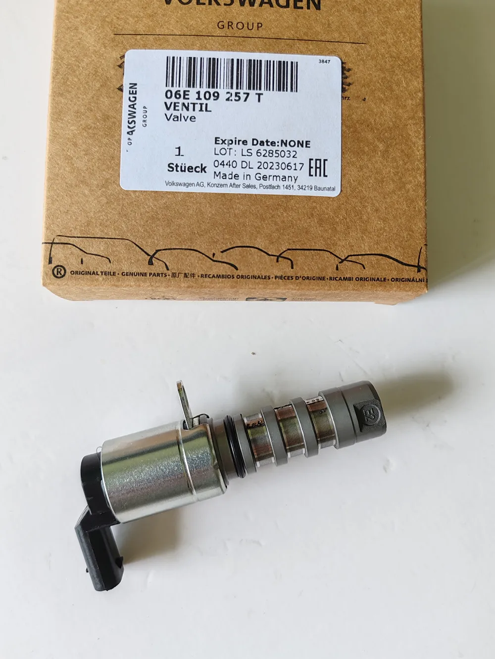 엔진 가변 밸브 타이밍 VVT 솔레노이드, 아우디 A6 A7 3.0L V6 2012-2018, 2 년 보증, 06E109257T, 신제품