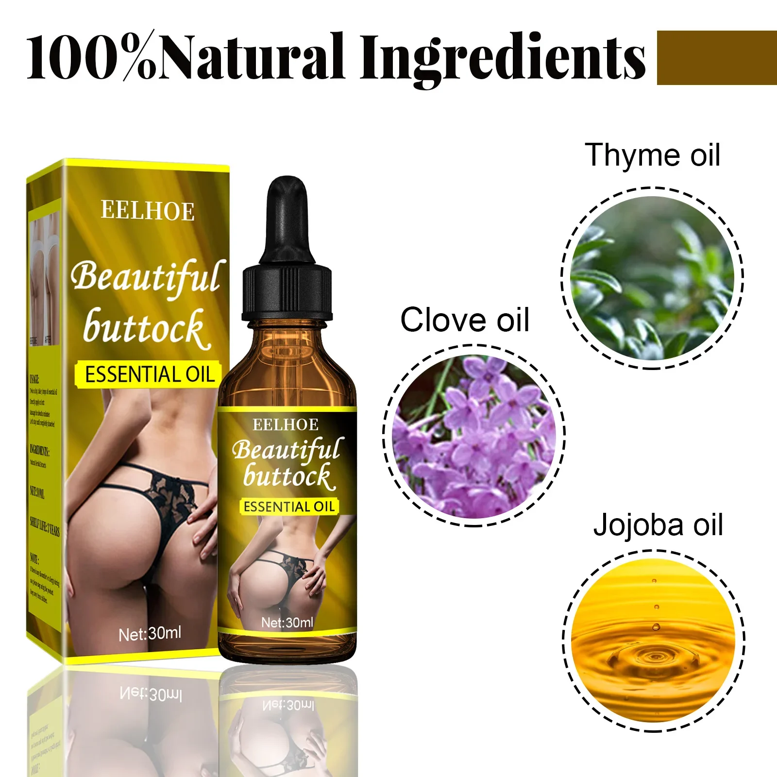 Butt Enhancement Cream Hip Buttock Essential Oils Fast Growth Butt Enhancer Breast Enlargement Body Sexy Care for Women Hip Lift
