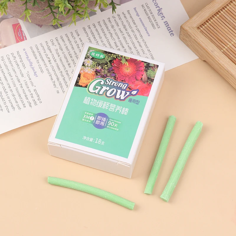 18pcs Plant Food Fertilizer Sticks Universal For Houseplants Potted Plants Nutrition Bar Various Crops