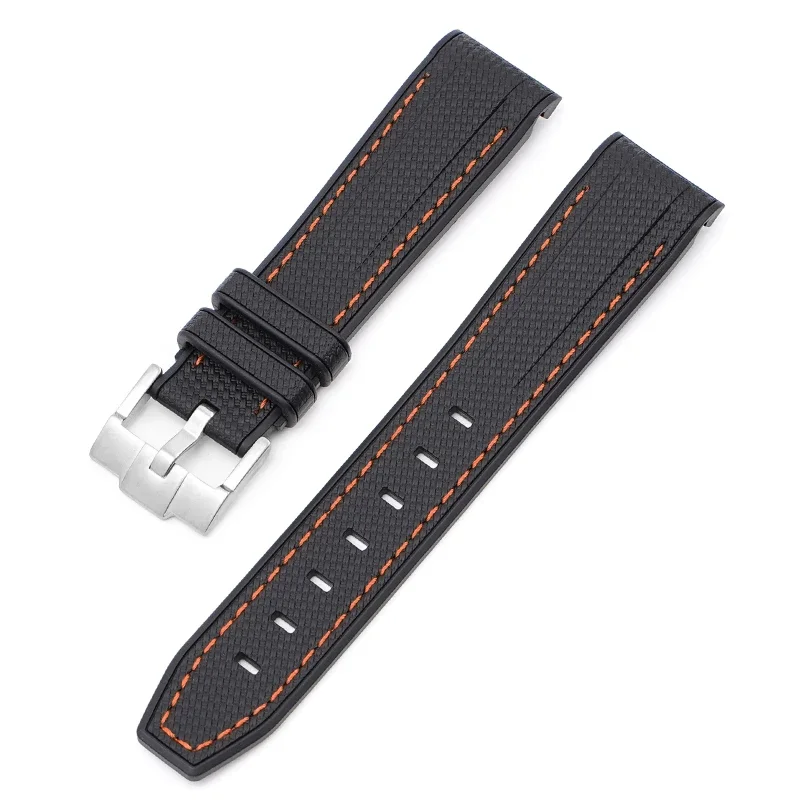 Premium 20mm Rubber Silicone Watch Band - Curved End Wrist Bracelet