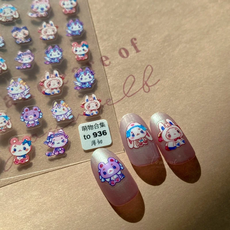 

[Meow.Sensei] Thin Tough 936 Hot Adhesive Cute Nail Stickers Japanese Stickers 5d Nail Stickers Cute Collection