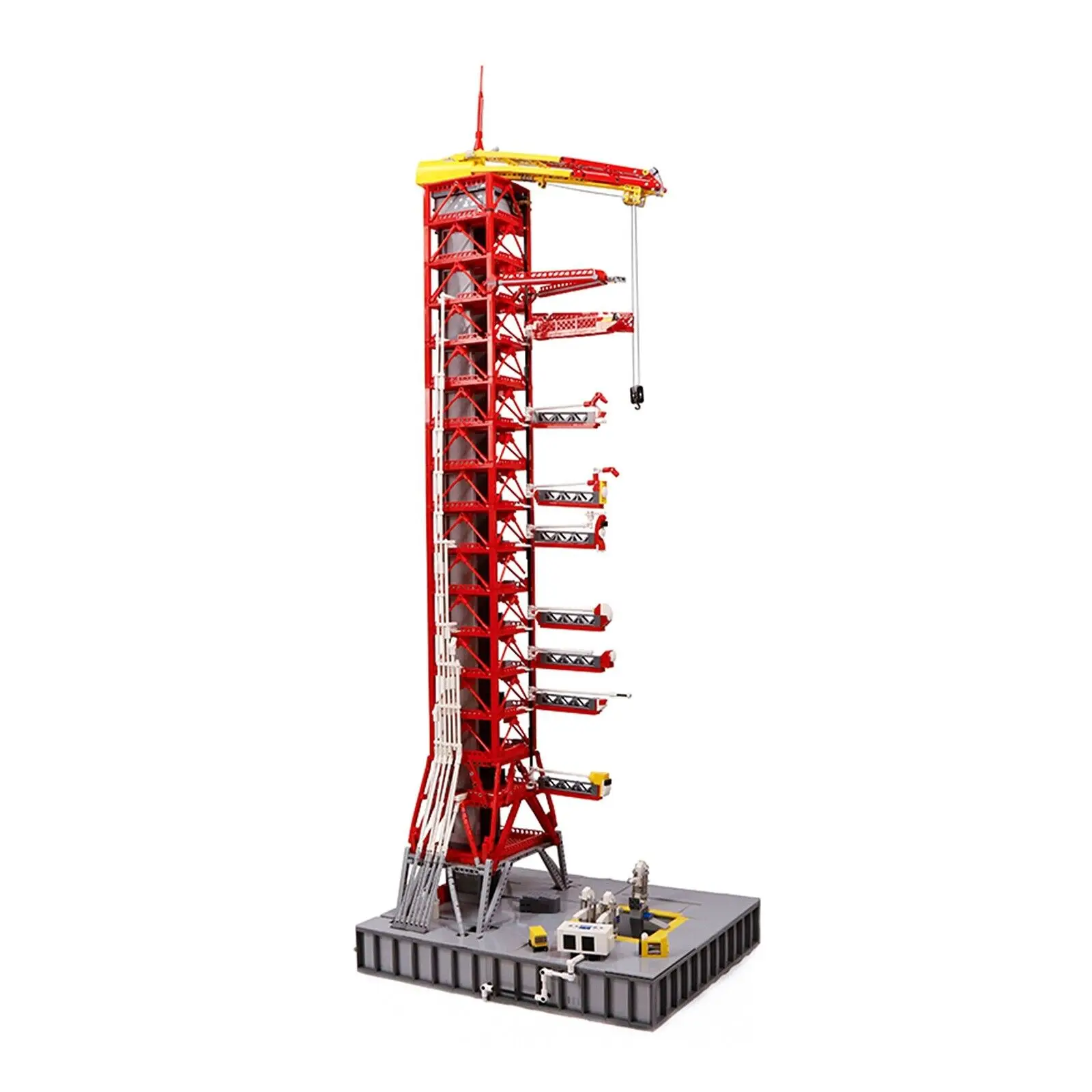 Red Saturn-V Launch Tower Model Building Toy 3292 Pezzi Set Da Costruzione Moc Build